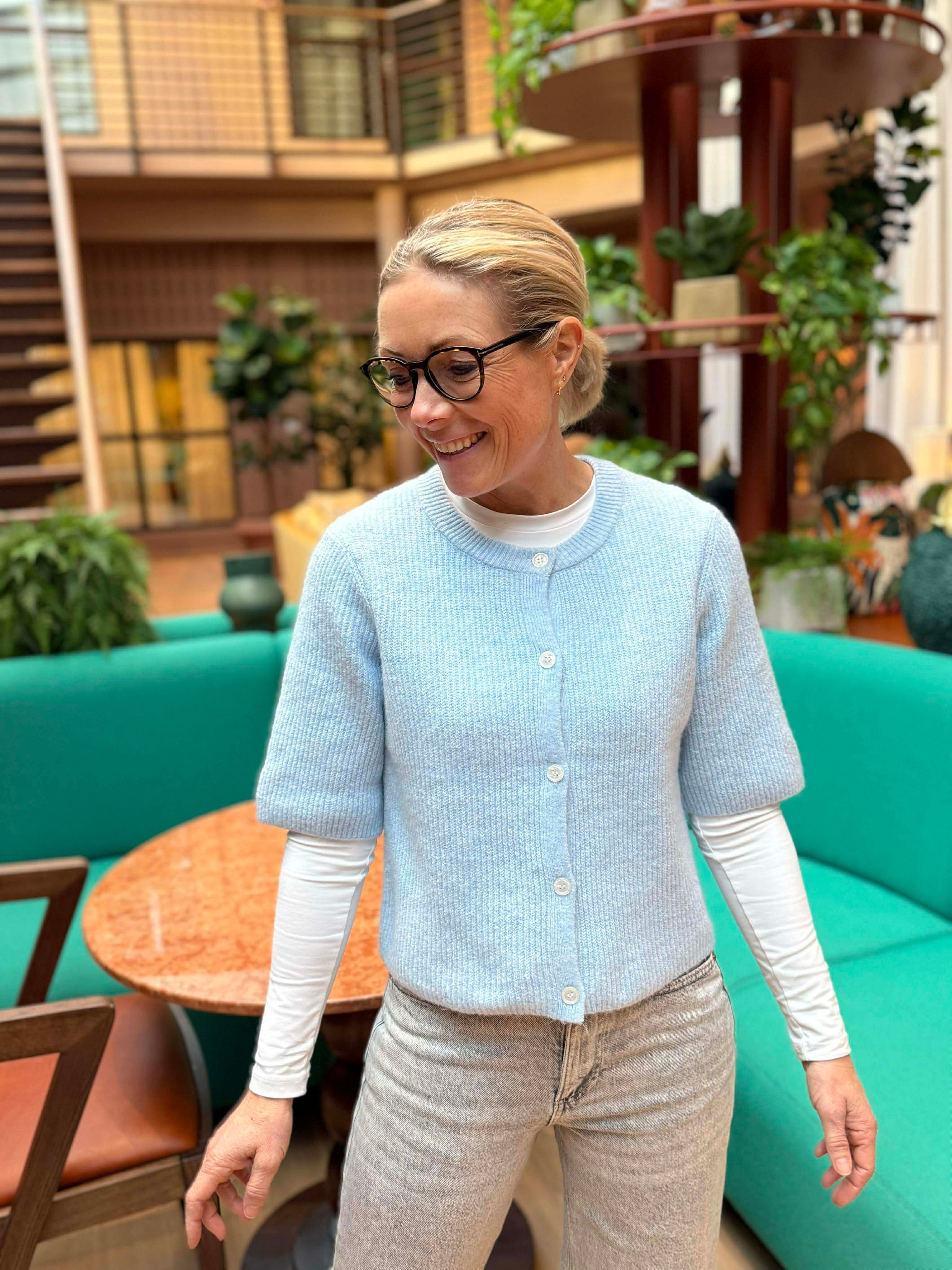 PCSILLY Knit Cardigan - Cashmere Blue